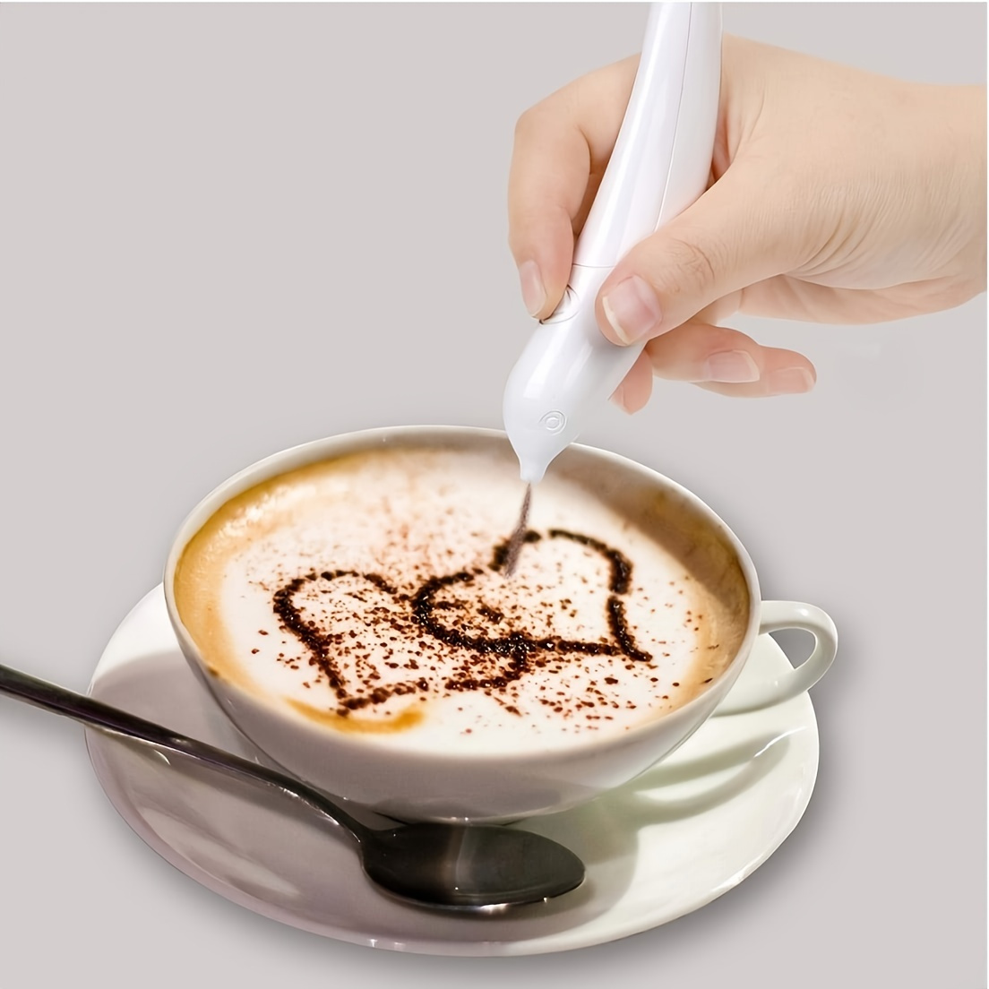 Electrical Latte Art Pen Portable Reusable Decorating Coffee Pen