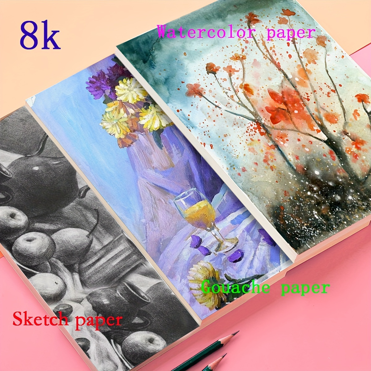 A Bag Of 4k Watercolor Paper With Special Colors For The Art - Temu