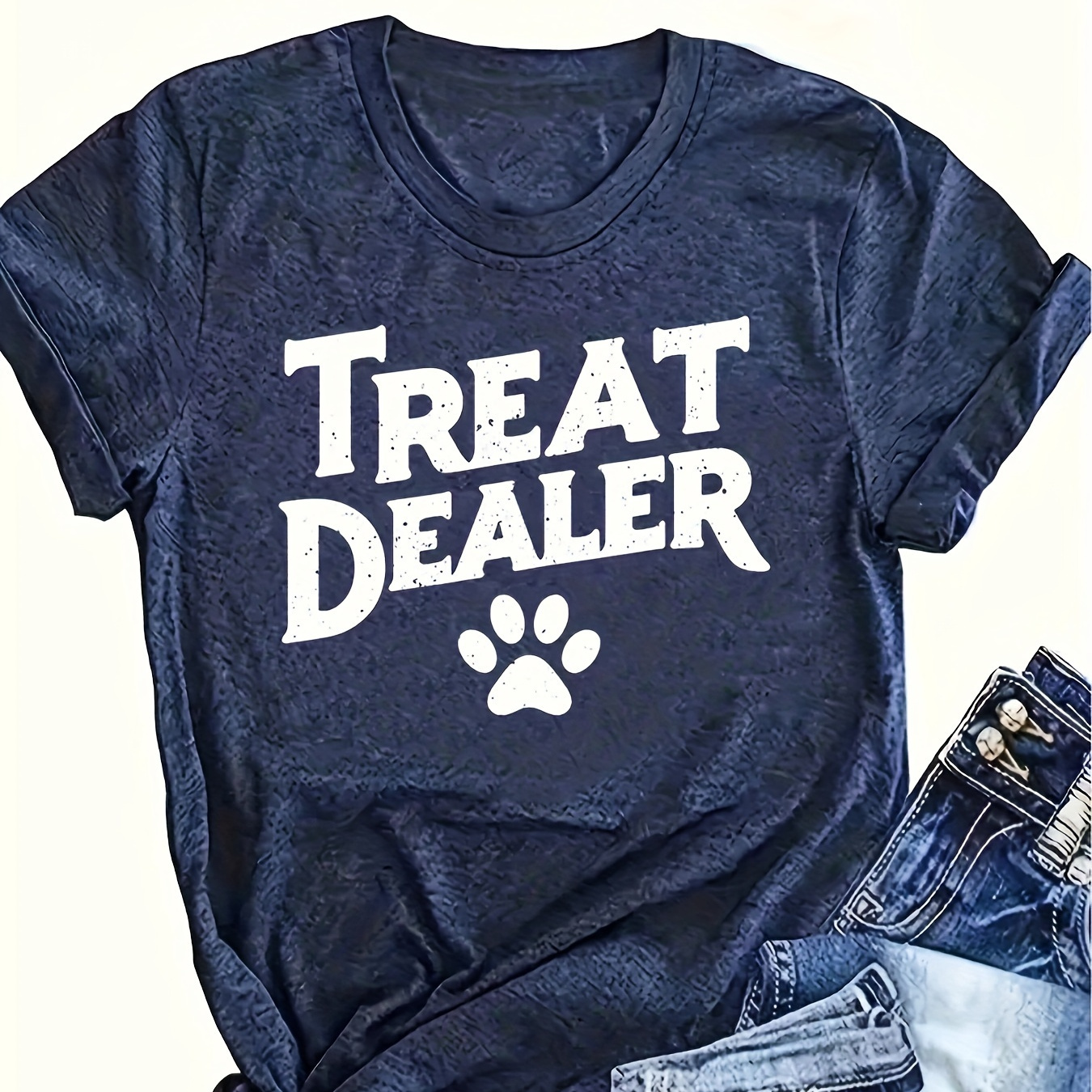 

2024 - European And American Women's Clothing Round Neck Short Sleeve Casual Bottom Short Sleeve T-shirt
