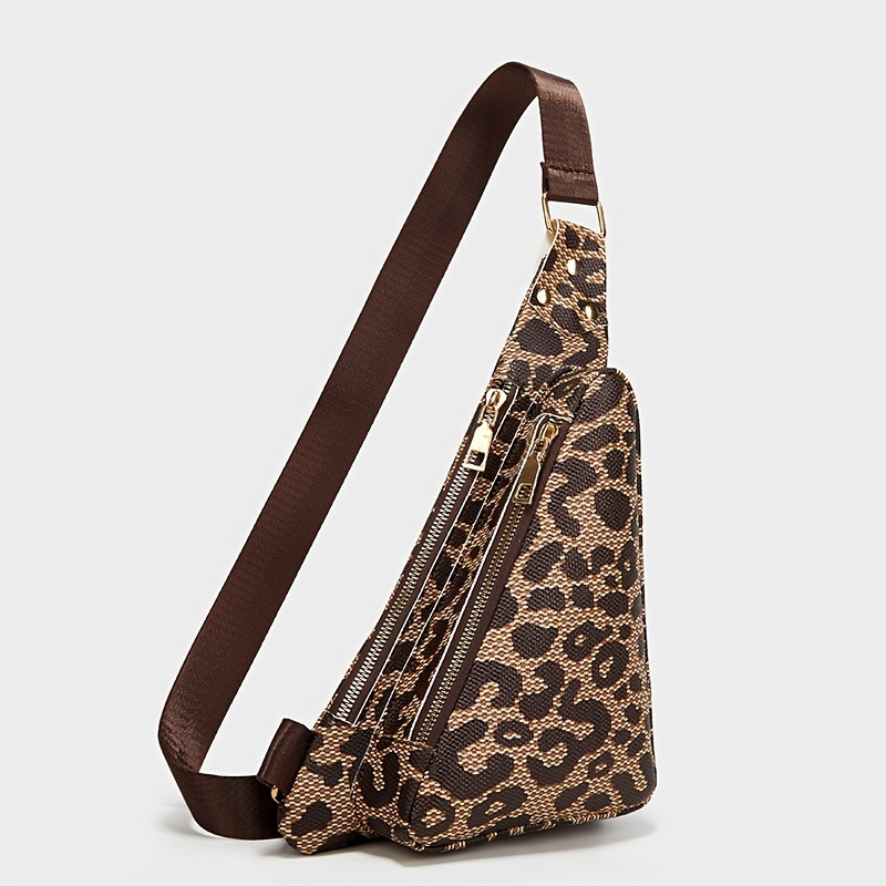 Gimue Women's Leopard Print Shoulder Bag - PU Leather Satchel Crossbody Purse