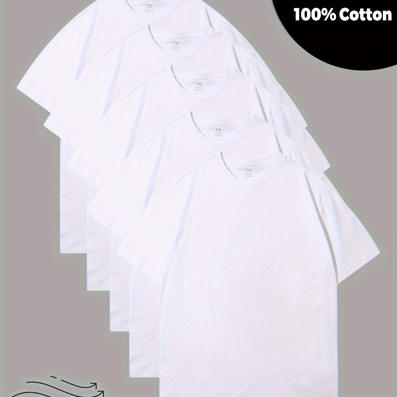 

5pcs Boys' Breathable Cotton T-shirts - Perfect For Casual Wear Or Pajamas!