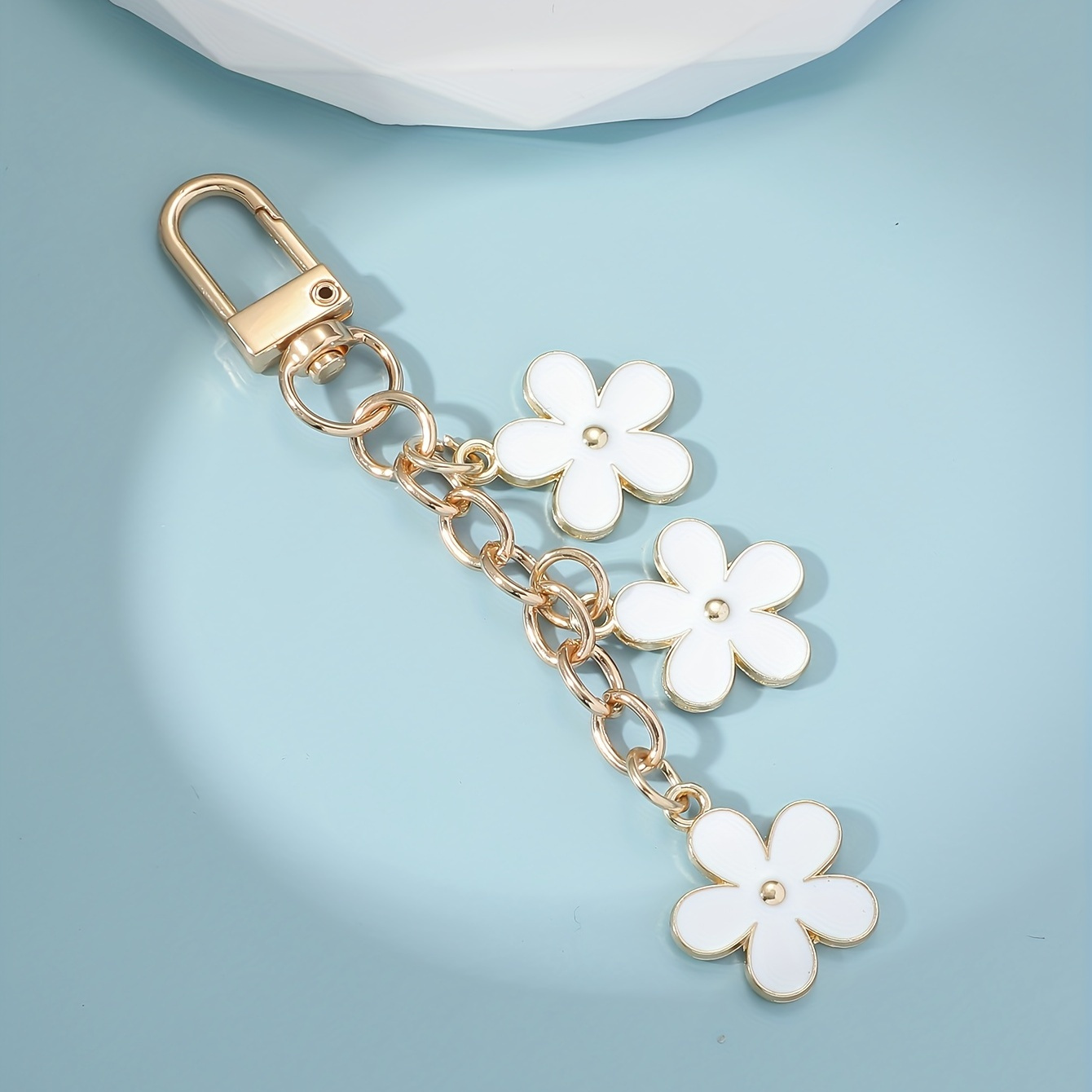 Wholesale Cherry blossom Metal Design Spring Snap Keychain Clip Creative  Hanging Buckle Key Ring For DIY Key Chains Accessories From m.