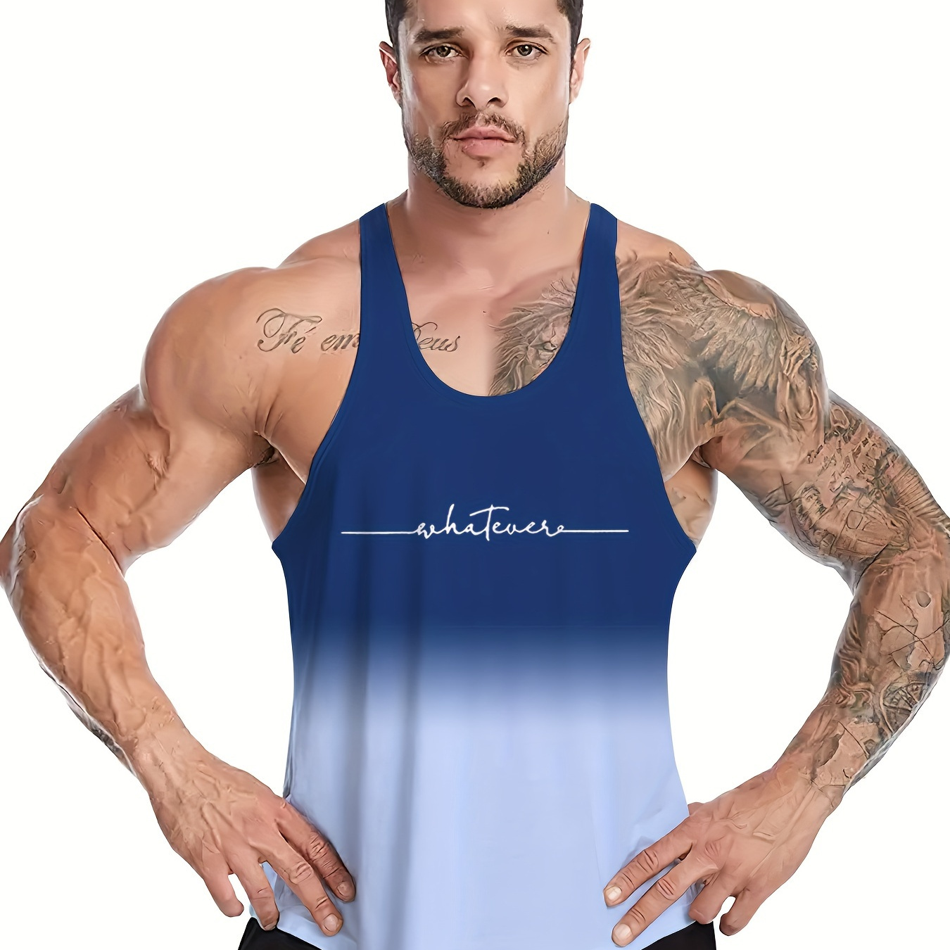 

Men's Quick-dry Tank Top, Breathable High-elastic Crew Neck Sleeveless Shirt, Ideal For Sports Events, Fitness Training, Ball Games, Athletic Style