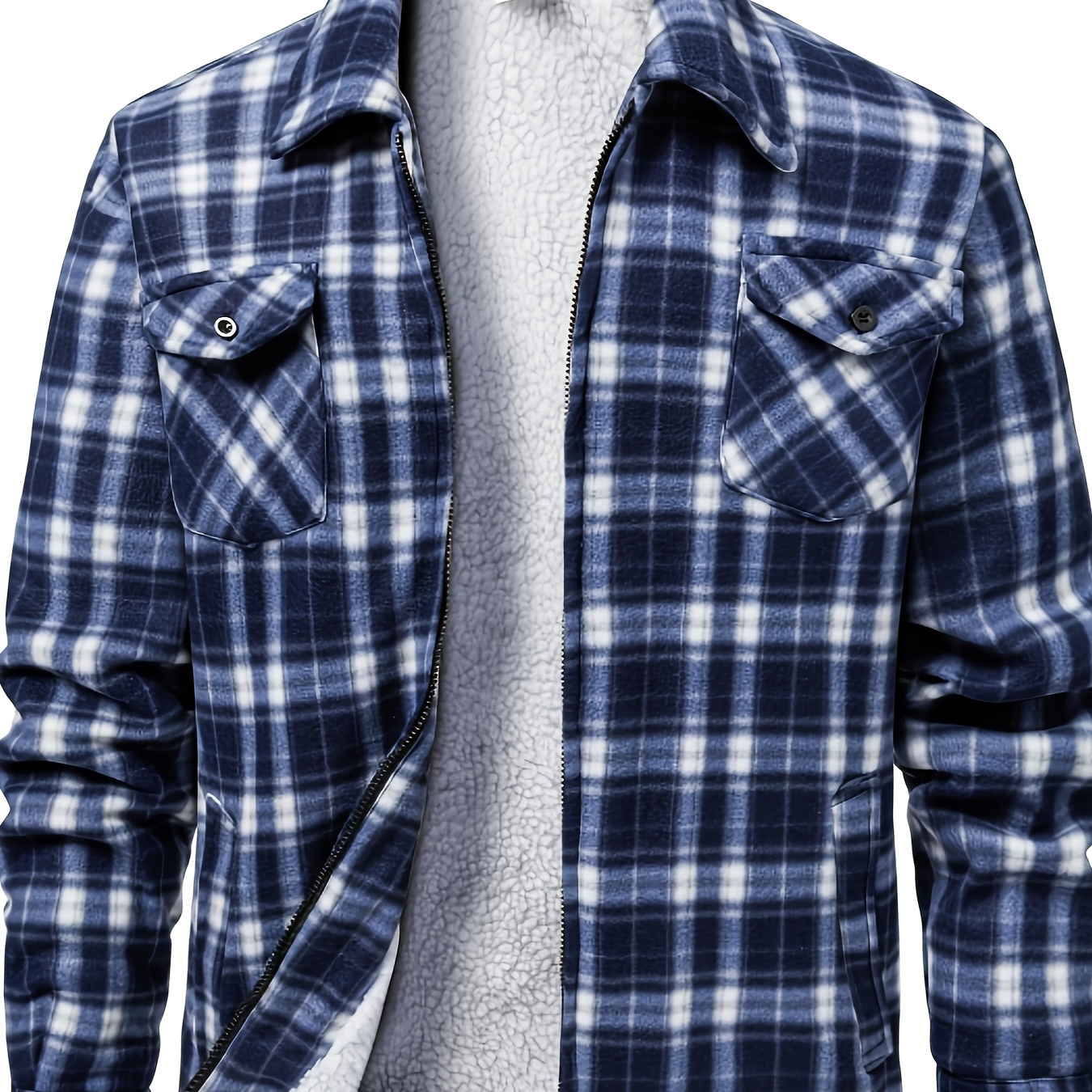 

Men's Long-sleeved Fall/winter Casual Sport Warm Lapel Zip-up Jacket