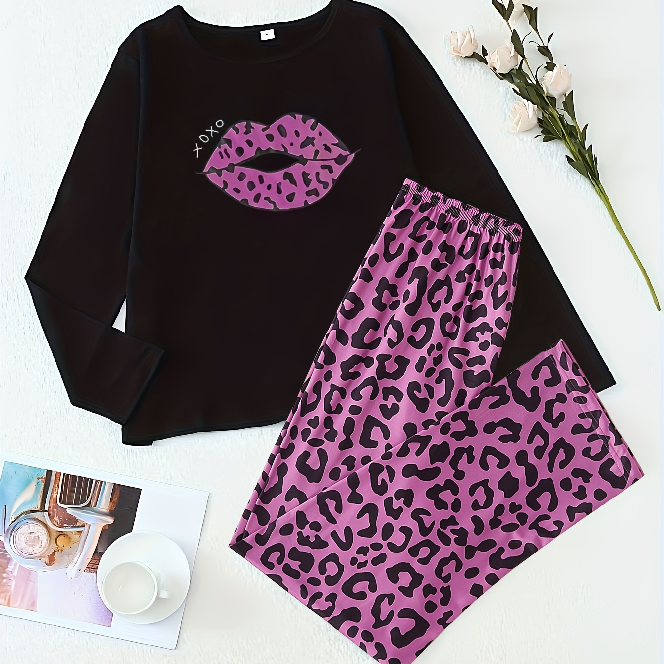 

's & Pattern Long Set - , Washable, For Fall/