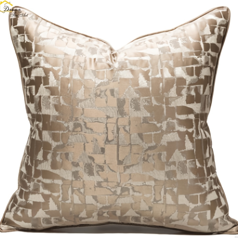 

Housse de Coussin Décorative Glam en Jacquard de Haute , Taies d'Oreiller Géométriques Marron pour la Décoration de et sur Banc