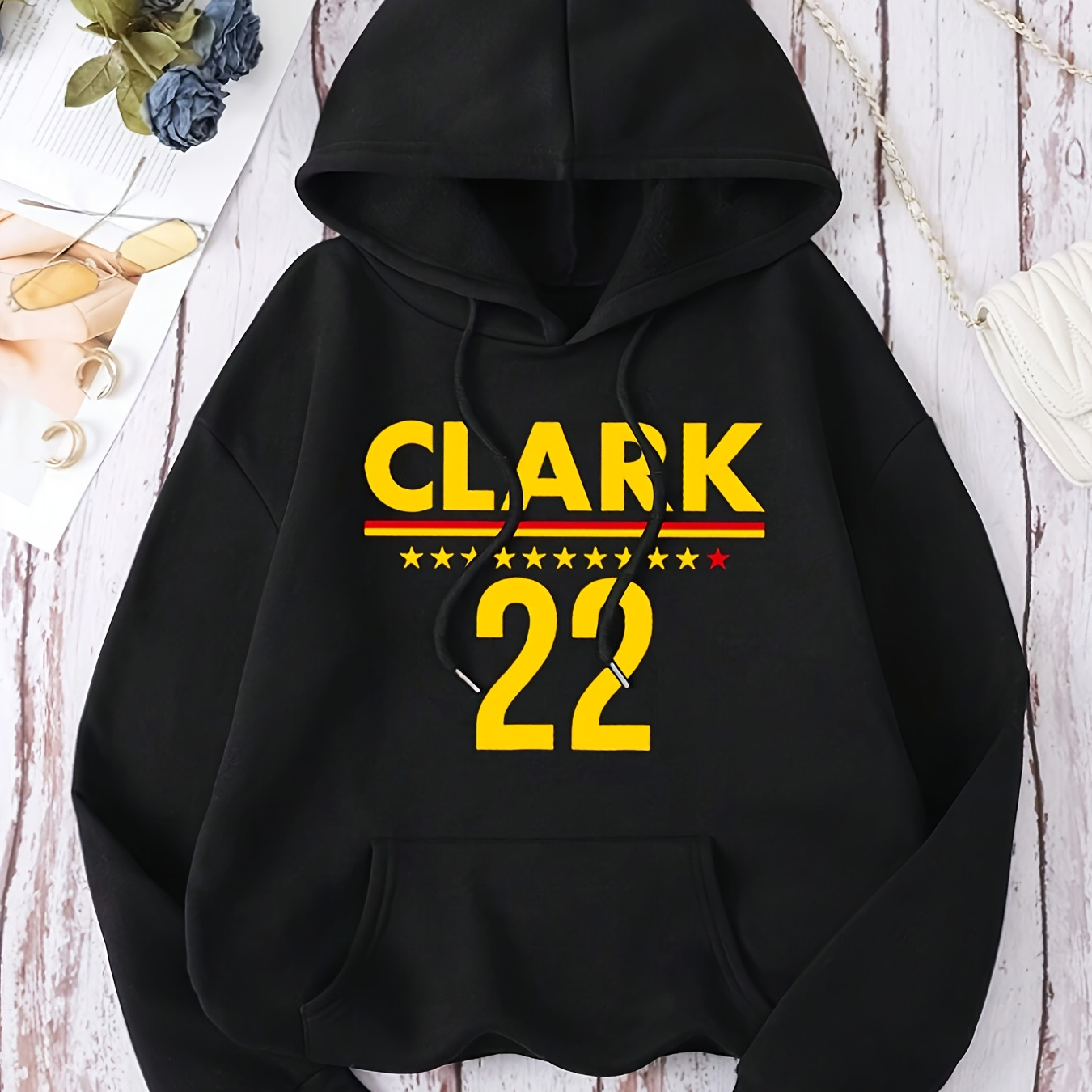 

& 22 And , Drawstring Hooded Sweatshirt For & Fall, Women's Clothing