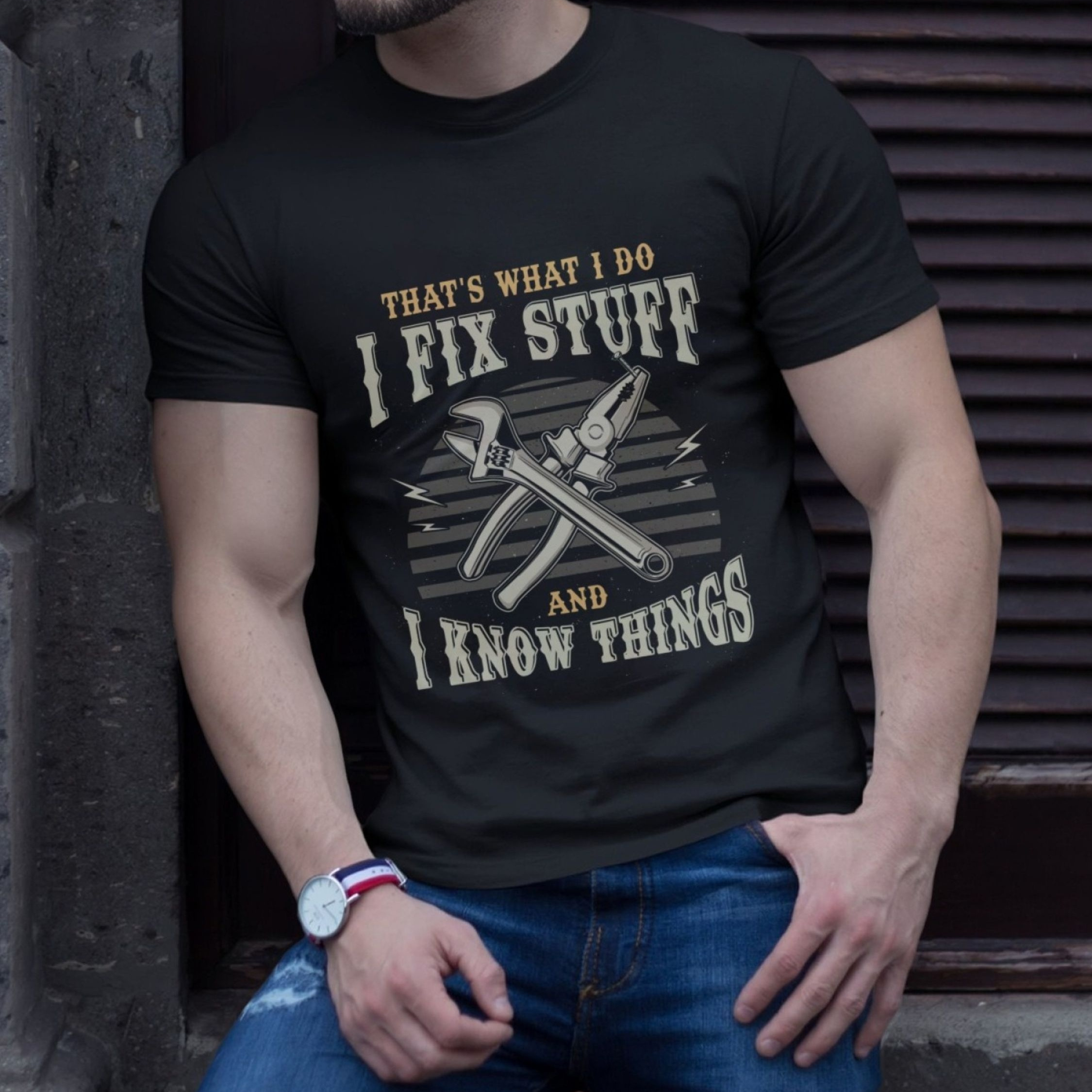 

Men's Short Sleeve T-shirt - Comfortable And Breathable Fabric, Casual Sports Style-i Fix Stuff And Know Things