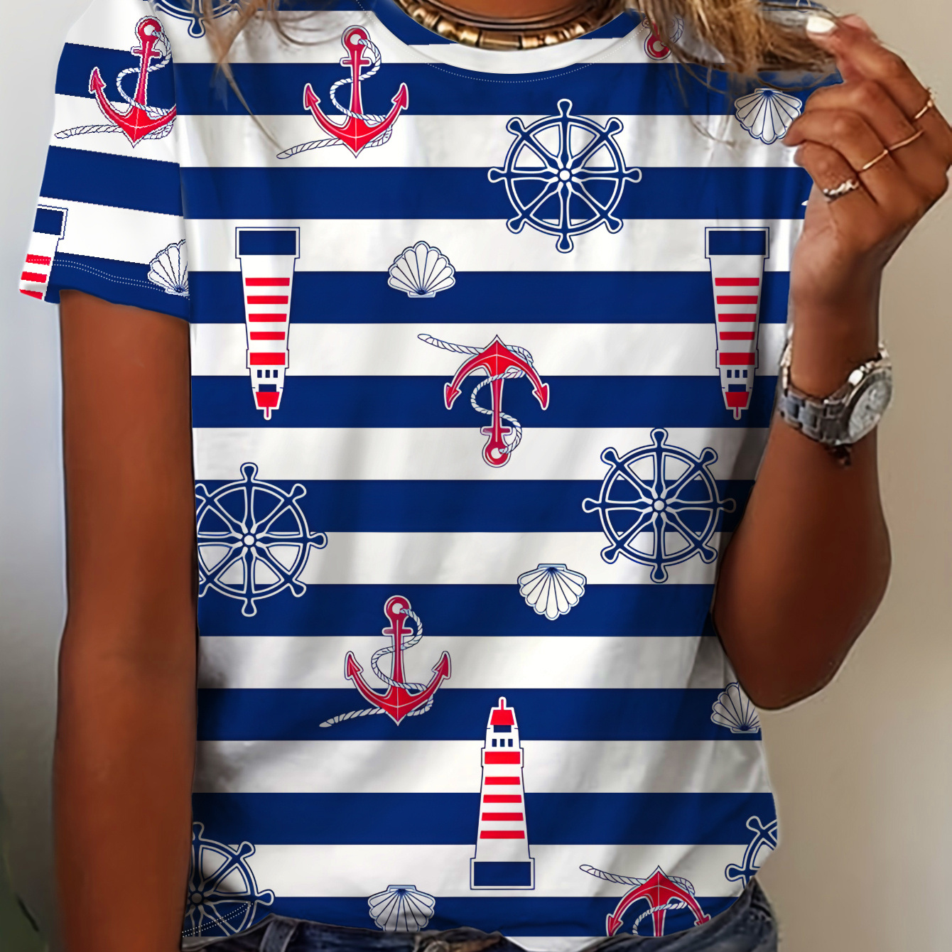 

Striped T- - Top Anchor And