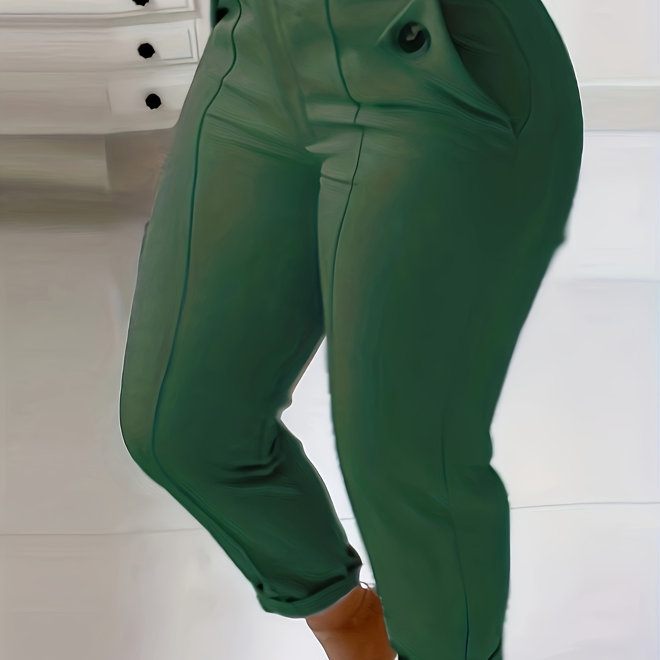 

Women's Fashionable Casual Solid Color Trousers