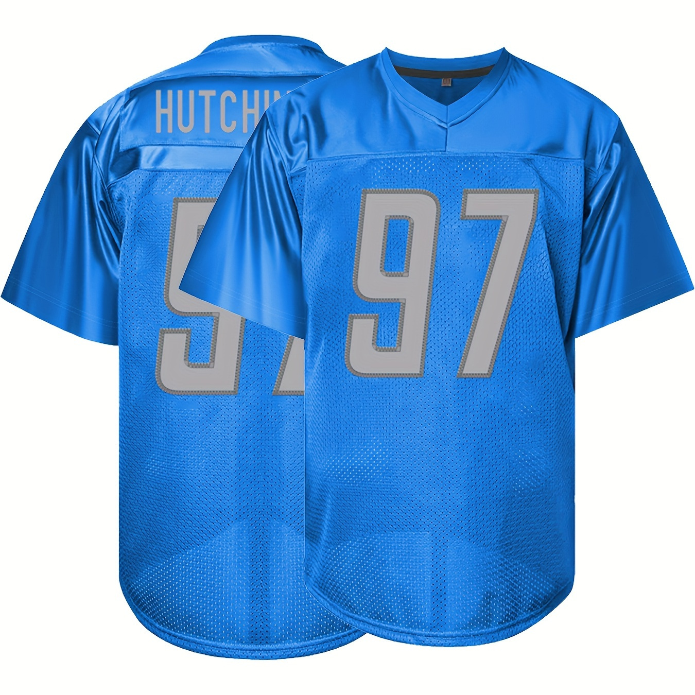 

Men's #97 Embroidered Football Jersey - Breathable, Sweat-wicking Short Sleeve Top For Training & Games