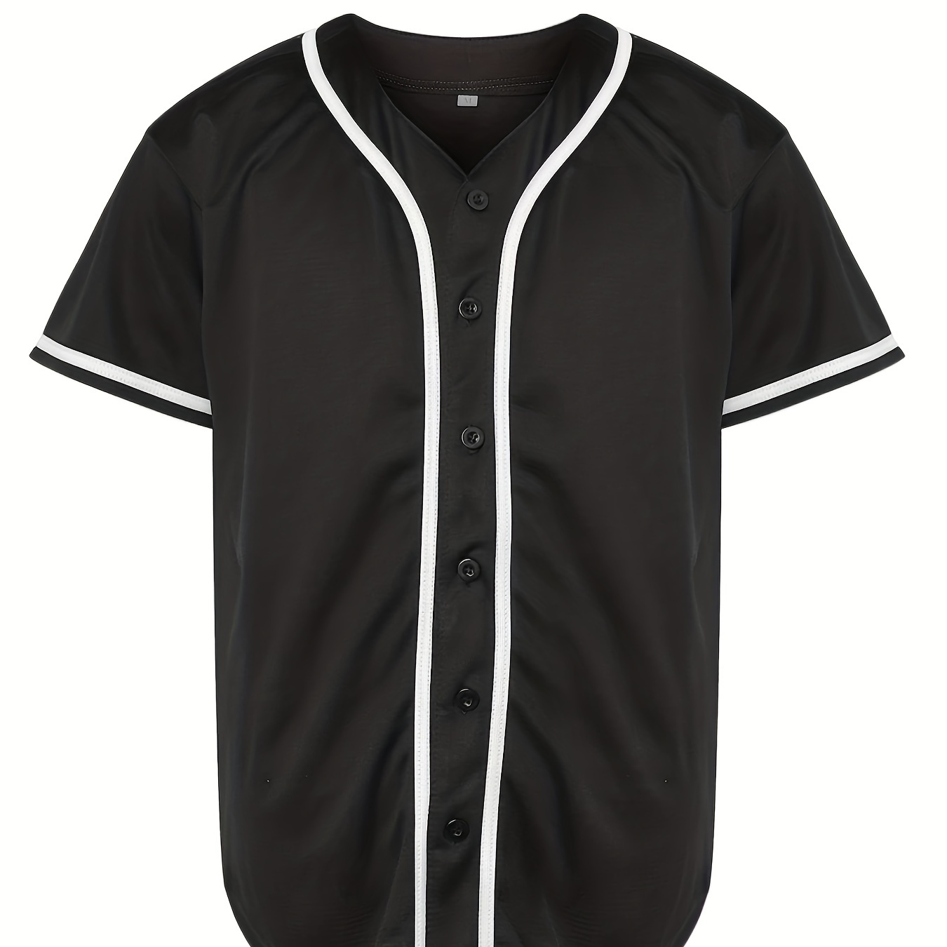 

Blank Plain Hip Hop Hipster Baseball Jersey, Button Up Sport Shirt, Uniforms For Men Women