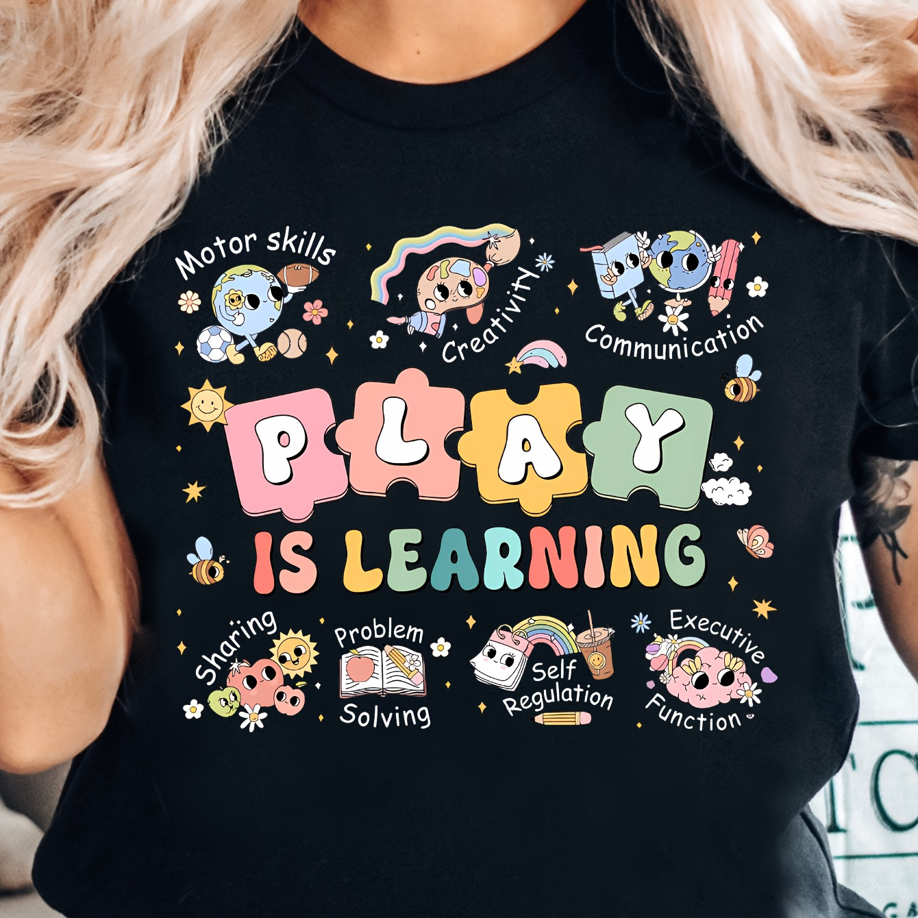 Play Is Learning Graphic Tee for Women