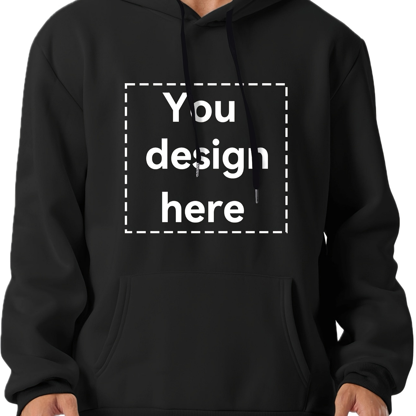 

Customizable Men's Hoodie With Kangaroo Pocket - Soft, Stretchy Polyester Fabric, Casual Long Sleeve Pullover, Unique Letter - Ideal For Fall & Winter, Oversized Hoodie