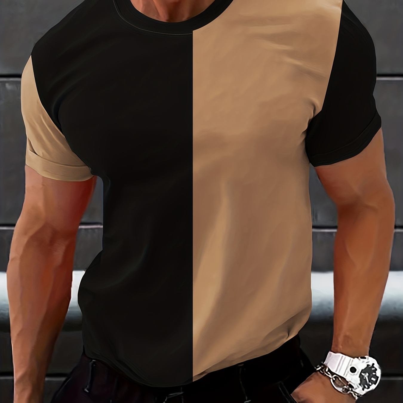 

Splicing T- 100% Polyester - And Summer Sleeve T-, Summer T-