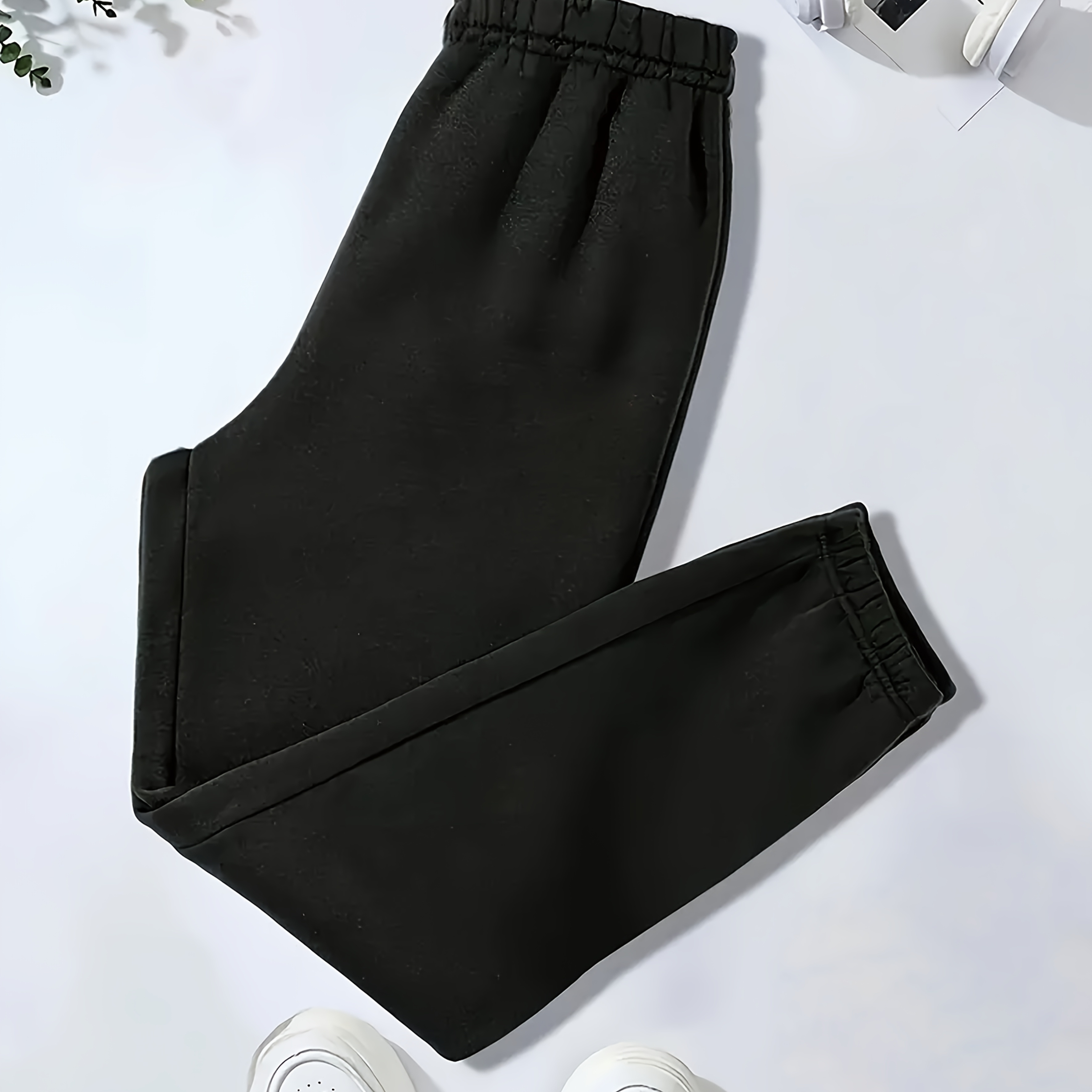 

[lightweight Design] Women' Jogger Pants - Stretchy Polyester Casual Sweatpants With Waistband & Ankle Ties, Comfortable Yoga & Running Wear For Adults