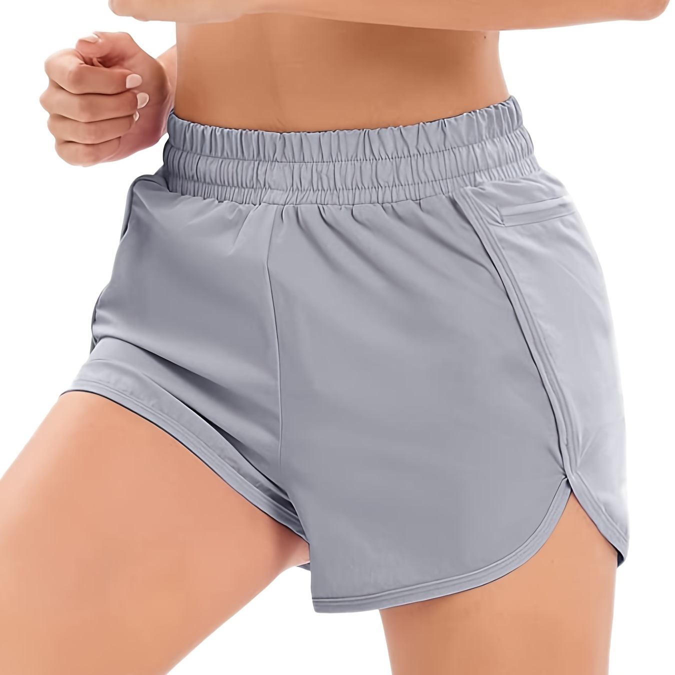 Women's Solid Yoga Shorts Side Pocket Comfortable Stylish - Temu