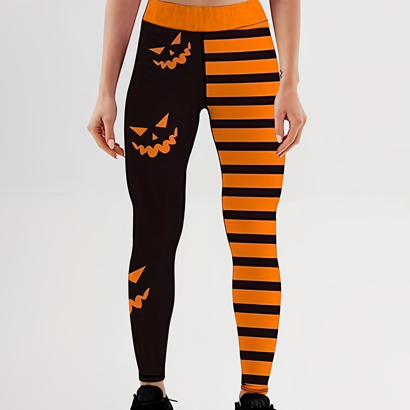 Striped halloween outlet leggings