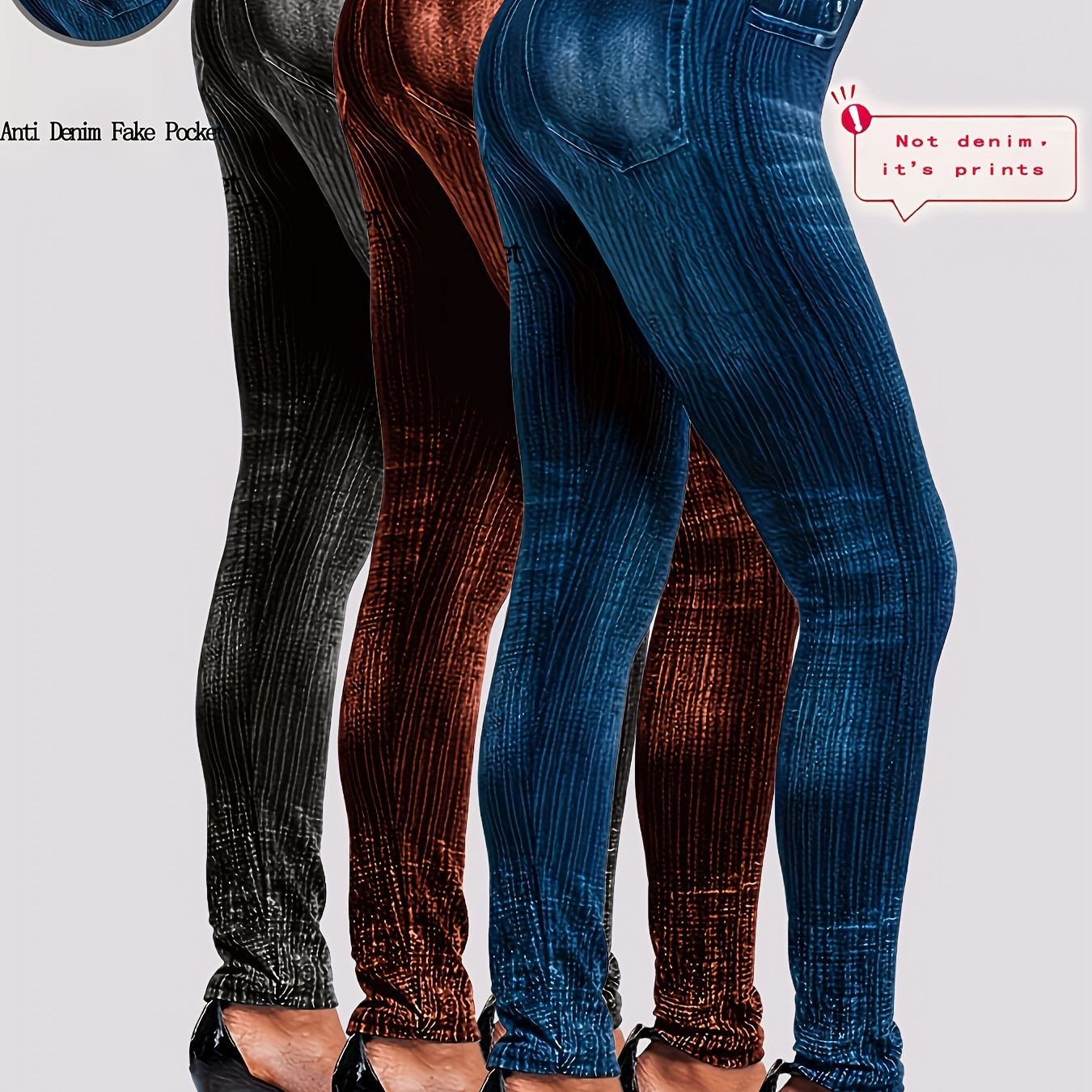 

Western Print High-waisted Tight-fitting Pants, Polyester And Elastane Blend, Machine Washable, Four-season Wear, Western Pattern