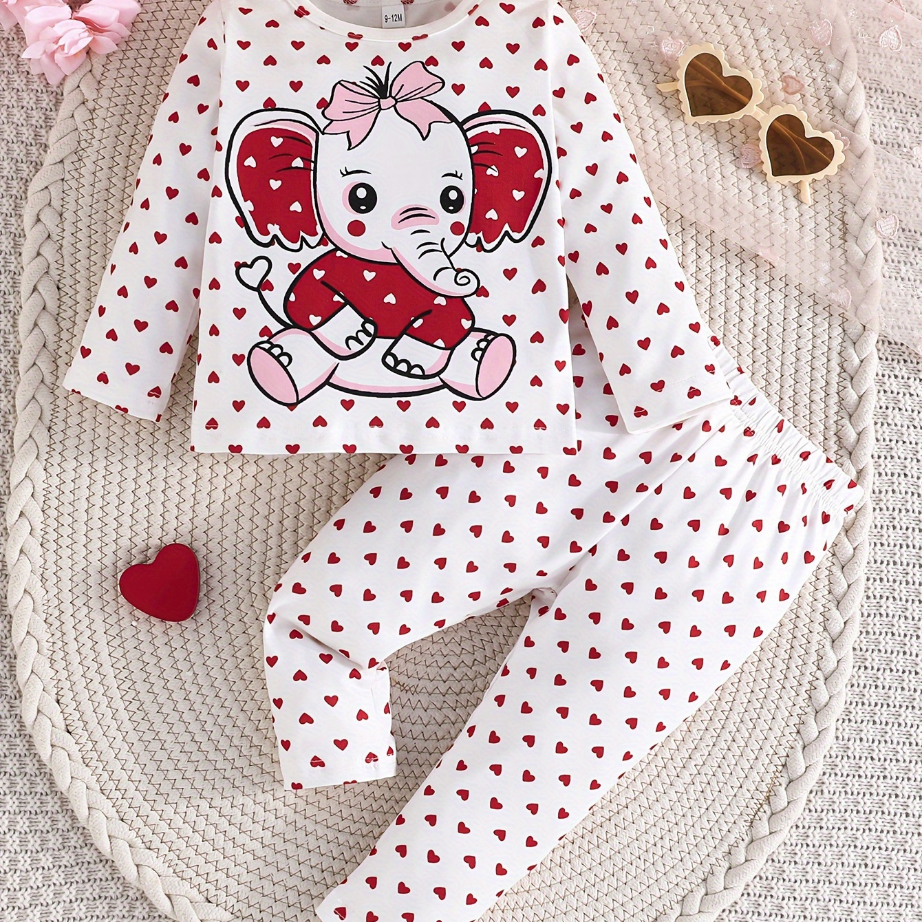 

Infant ' Long Sleeve Pants Set, Printed Outfit, Polyester , Regular Fit, /, Baby Clothing, For