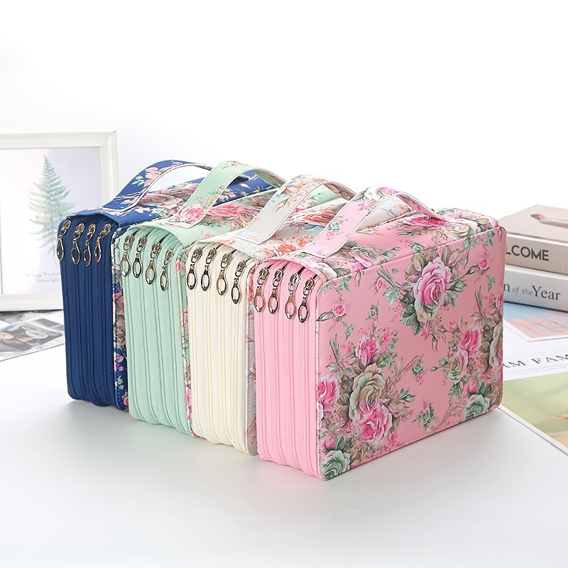 Colored Pencil Case - 200 Slots Pencil Holder with Zipper Closure Twill  Fabric Large Capacity Pencil Case for Watercolor Pens or Markers, Pencil  Case