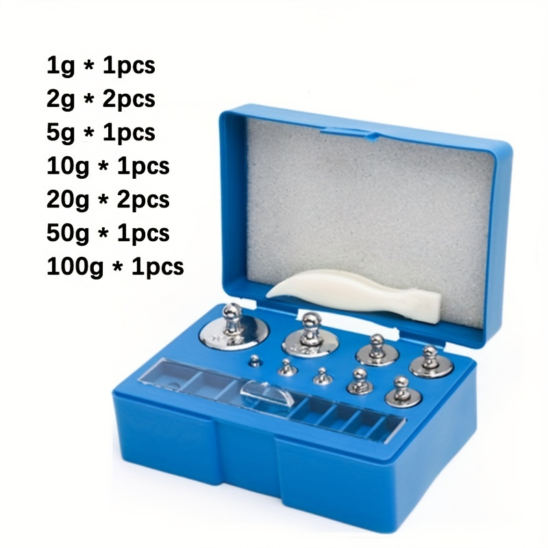 ACCT Calibration Weight, 1g 2g 5g 10g 20g 50g 100g Calibration Gram Scale  Weight Set for Digital Scale Balance, Small Weights for Crafts,1 Piece  Calibration Weight Tweezers(Silver): : Industrial & Scientific