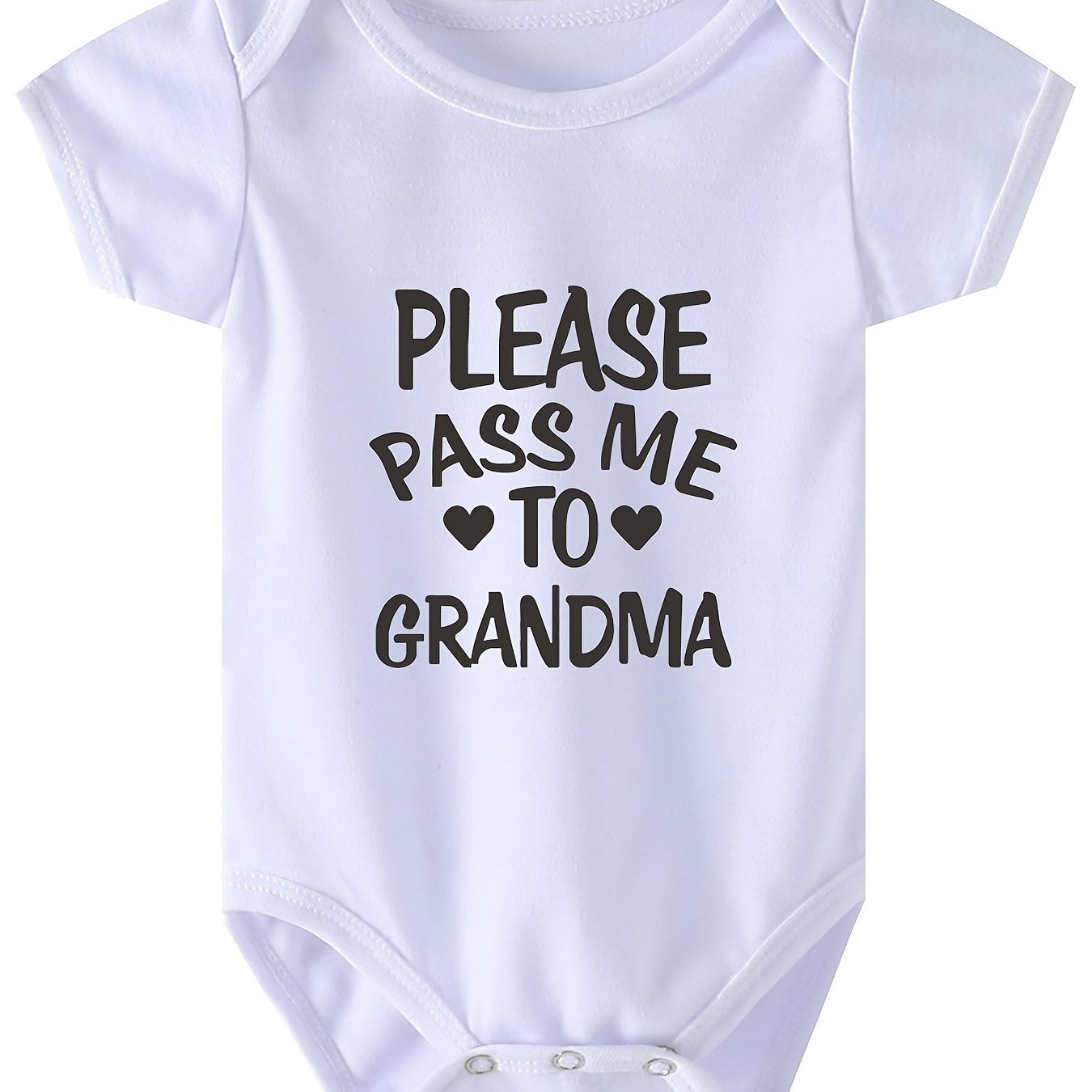 

Baby Girls 'pass Me To Grandma' Short Sleeves Crew Neck Onesies, Infant Toddler Clothes