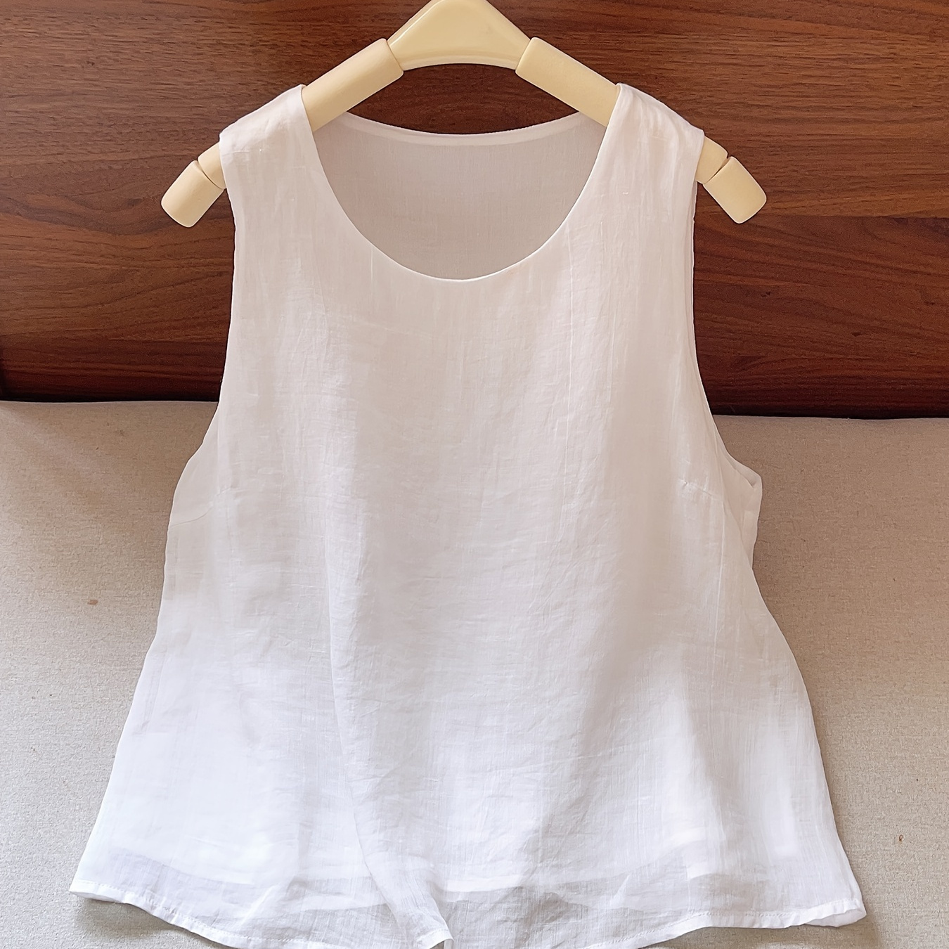 

Solid Color Crew Neck Tank Top, Casual Sleeveless Top For Spring & Summer, Women's Clothing