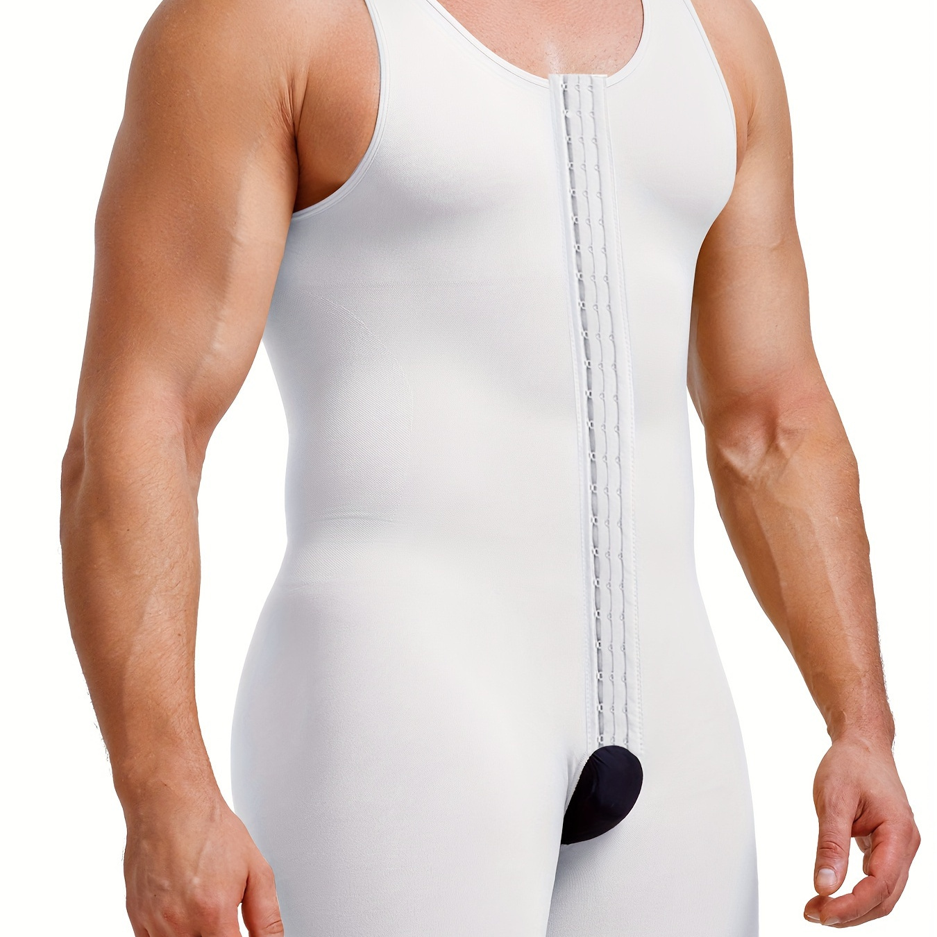 

Junlan Men's High-elasticity Adjustable Bodysuit - Tummy Control Shapewear, Invisible Under Any Outfit