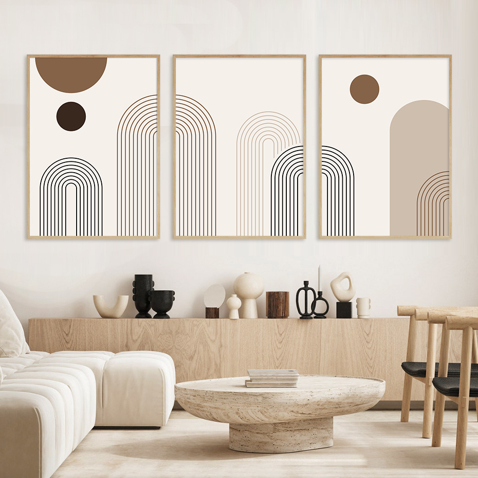Boho Geometric Wall Art Canvas Prints Stunning Abstract Designs For Home  Decor No Frame Needed Temu