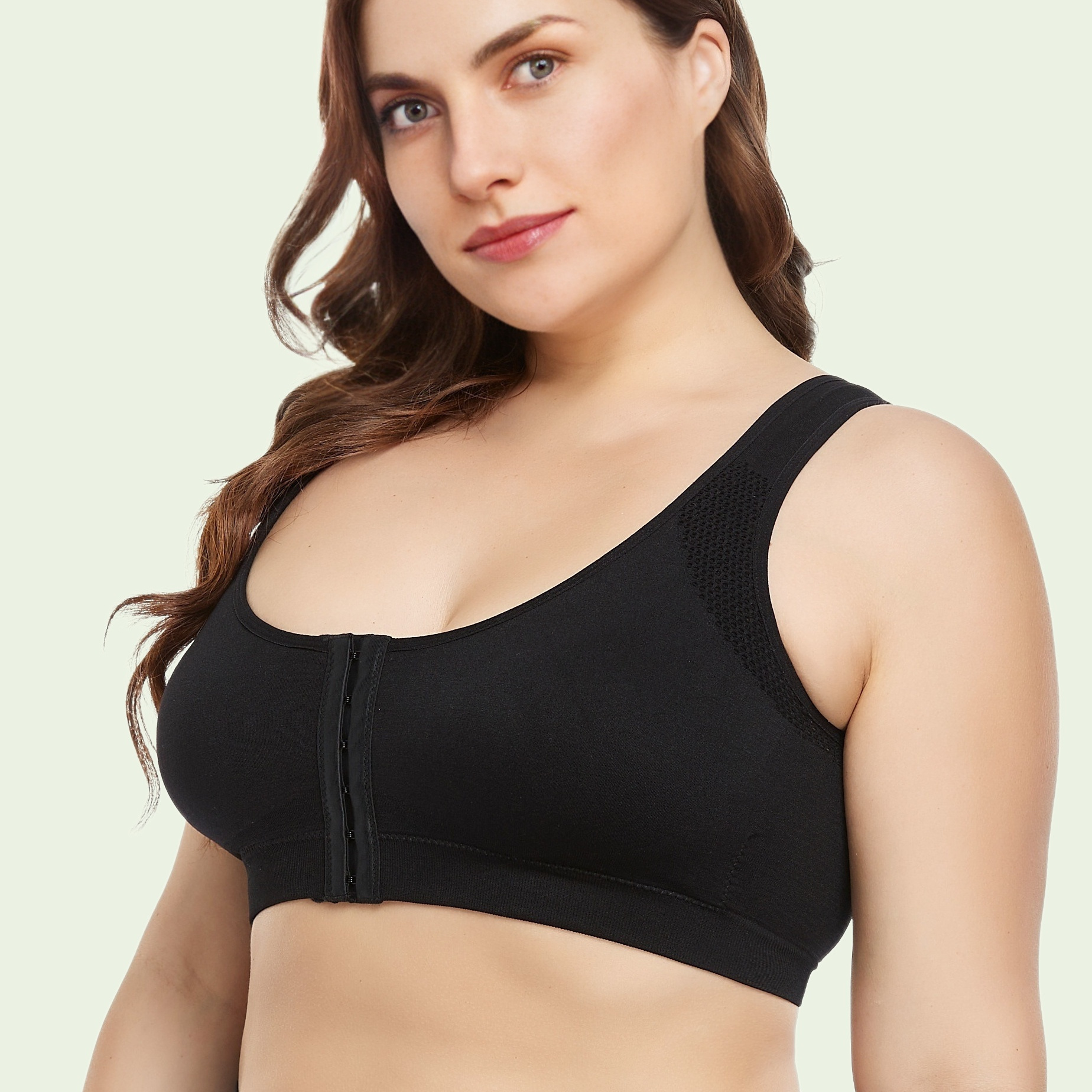 Front Buckle Wireless Bra Comfy Breathable Full Coverage Bra - Temu Ireland