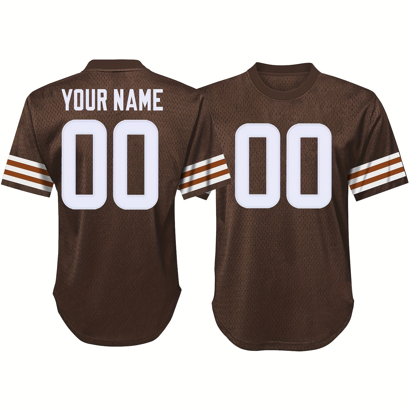 

Custom Personalized Men's Football Jersey - Polyester, Crew Neck, Embroidered Sports Jersey With Slight Stretch Fabric, Wear, Casual And Training Loose For Adults And Teens