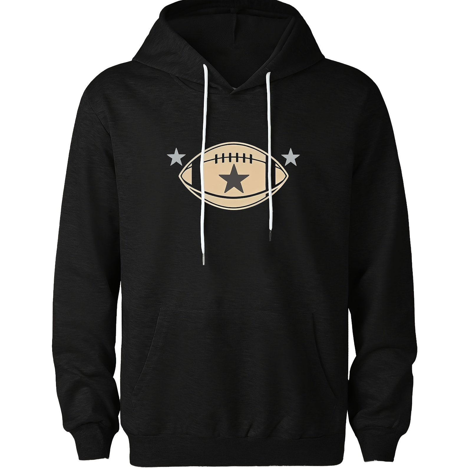 

Football Pattern Print Hooded Sweatshirt, Hoodies Fashion Casual Tops For Spring Autumn, Men's Clothing