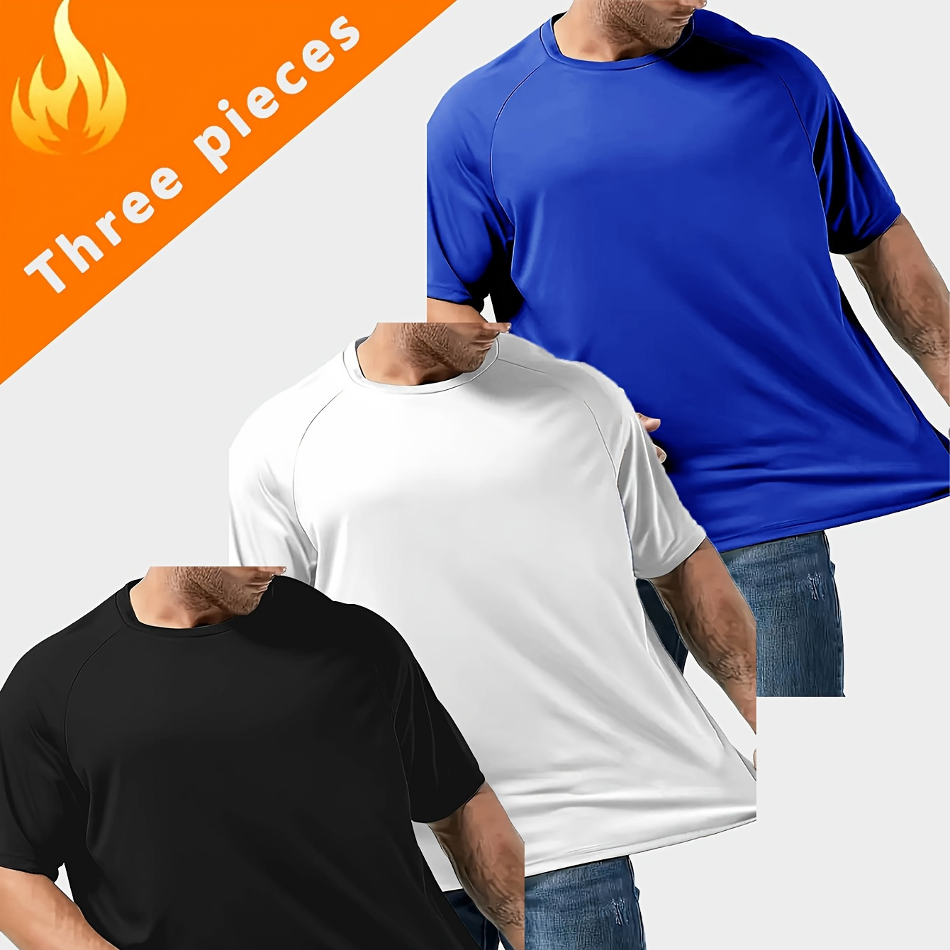 

Large-sized Solid Short-sleeve Sports T-shirts For Men, Casual And Stylish, Suitable For Outdoor Activities And At Home, Plus Size