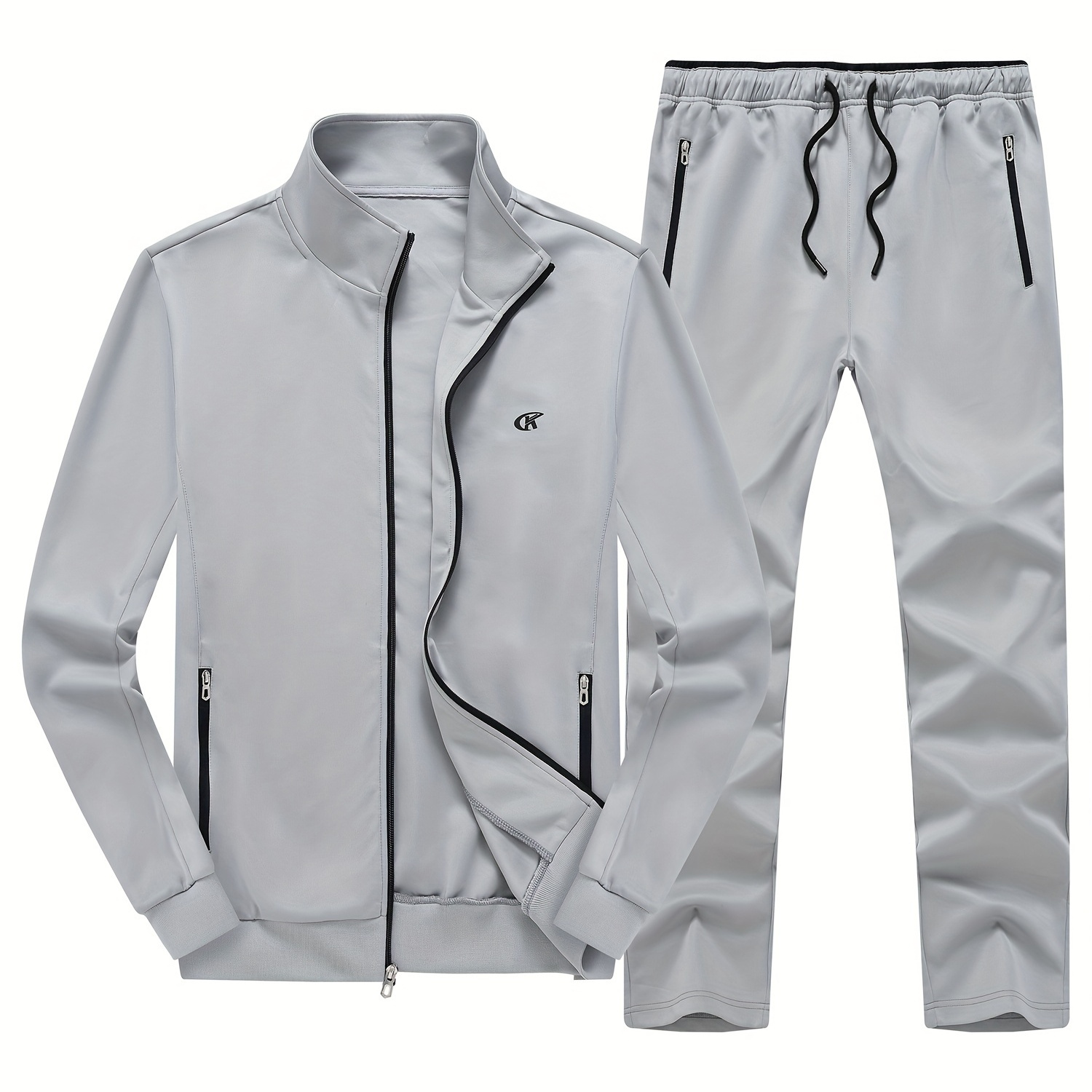 

Spring And Autumn Men's Solid Color Sports Set Comfortable And Breathable Jogging Clothes