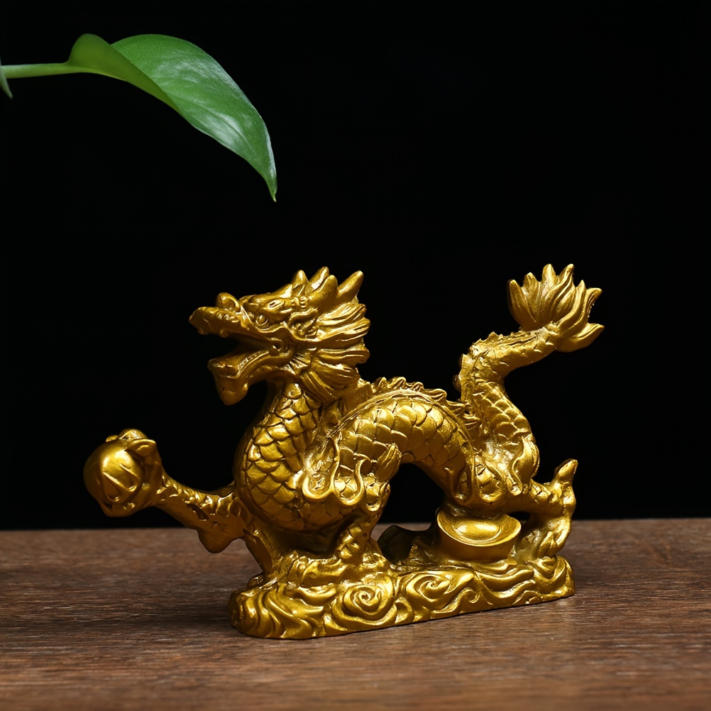 Stand Alone Cute Little Dragon Statue Statue Garden Decoration, Resin ...