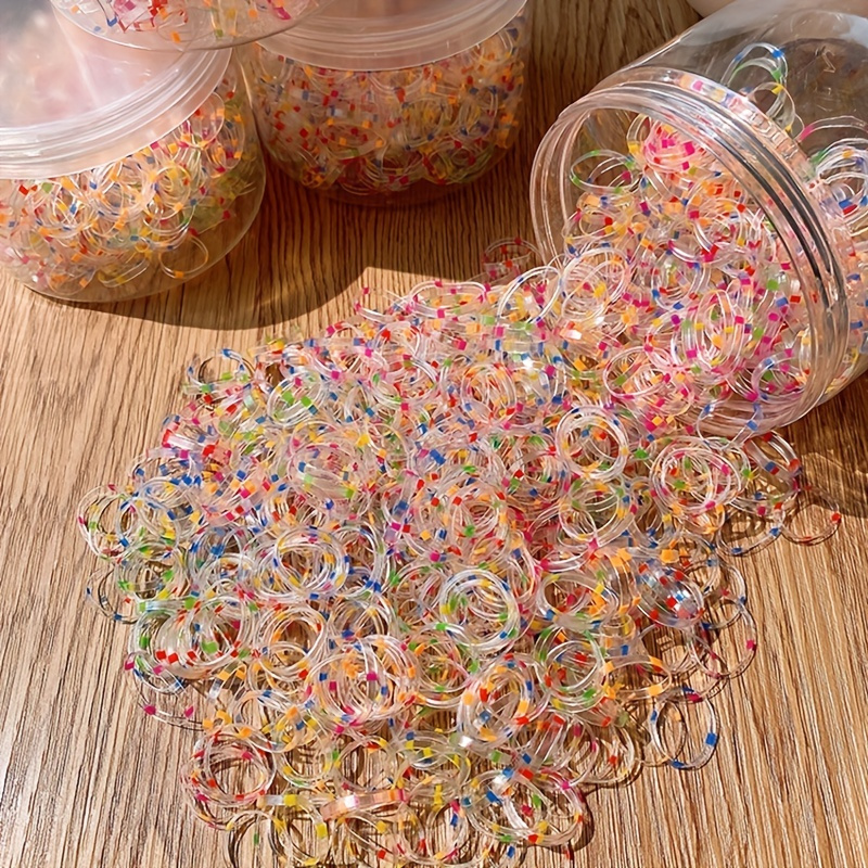 

1000pcs Elastic Colorful Rubber Bands, Ponytail Holder Hair Ties Bridal Hair Accessories, Ideal Choice For Gifts