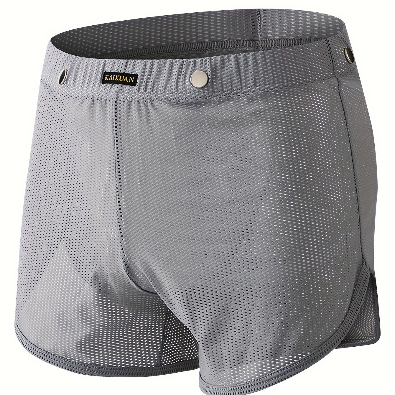

Men's Mesh Arrow Pants Detachable Inner Pouch Underwear, Loose Breathable Comfy Boxer Briefs, High Elastic Sports Shorts, Men's Casual Home Underwear Daily Wear