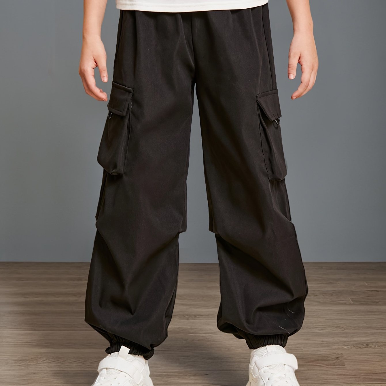 

Boys Casual Cargo Pants, Waist Jogger Pants With Pockets, Boys Clothes For Spring And Autumn Outdoor