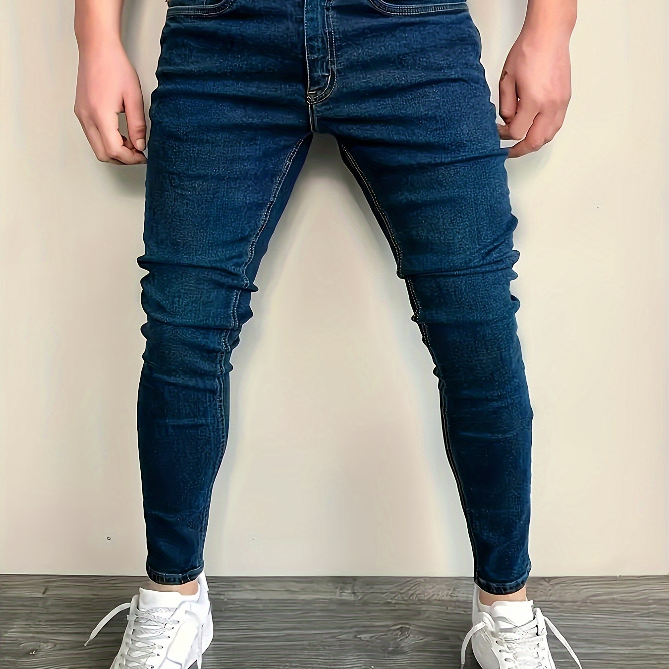 

Jeans Slim Fit Extensibles pour Hommes - Style , Mélange de Coton, Toutes