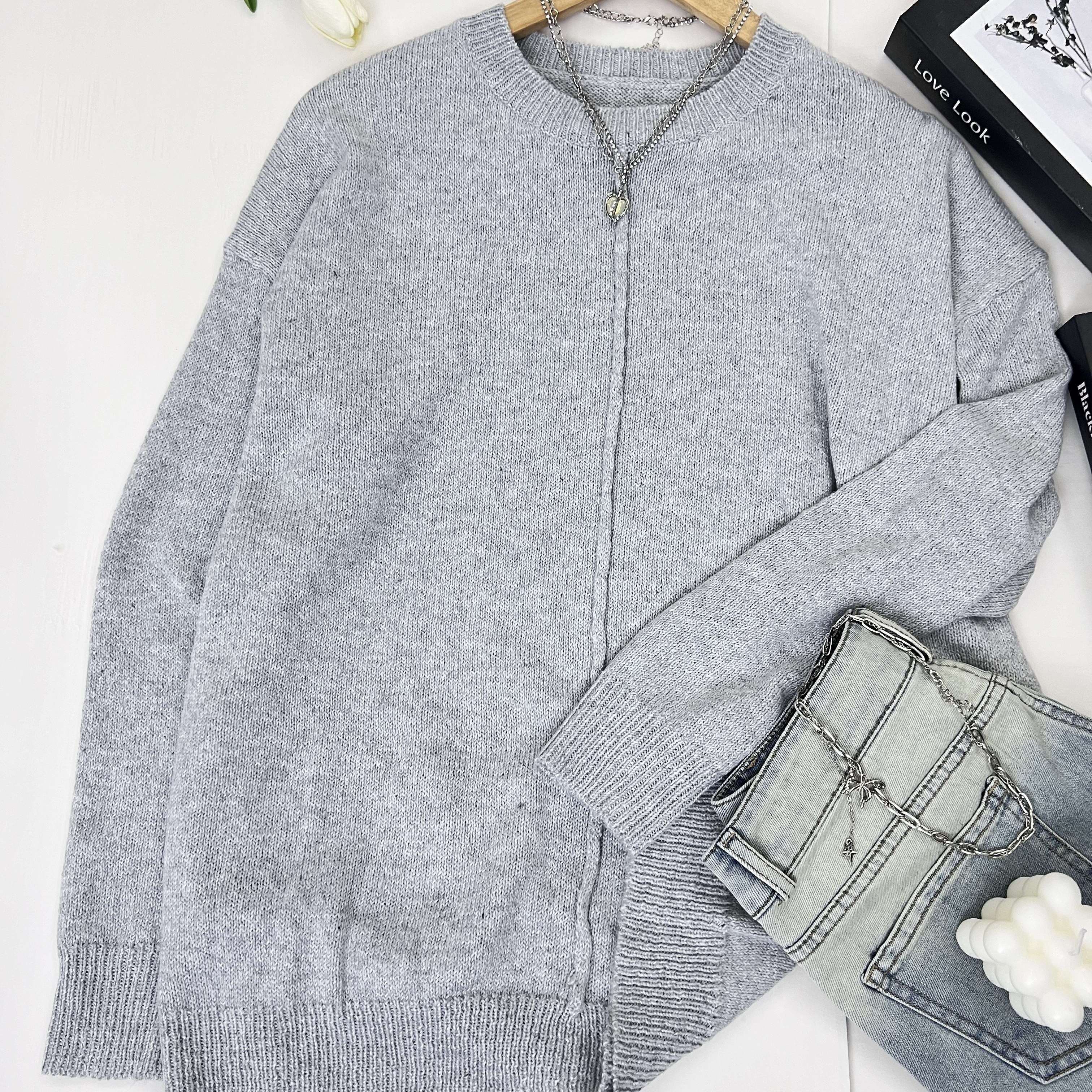 

uni , décontracté à longues et col rond et l'hiver, vêtements