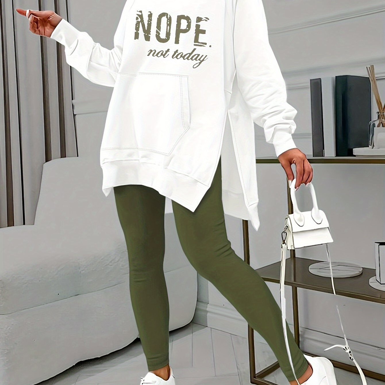 TEMU Fall & Winter Long Sleeve Letter Hoodies And Pant Set For Women, For,, Outing, Women's 2pcs Set Outfits, Long-sleeve Sweatshirt And Sweatpants Casual Set