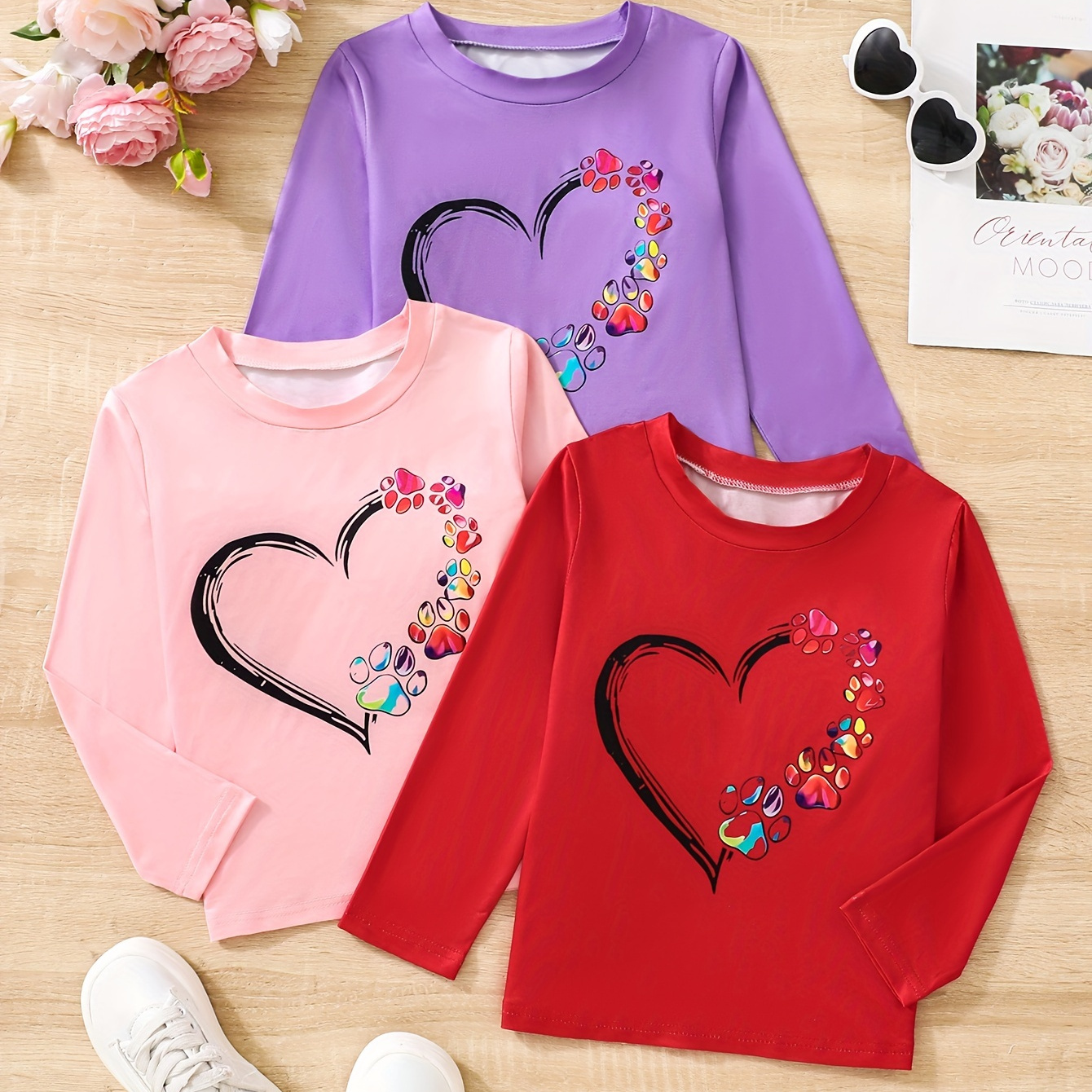 

' 3pcs Set: Long T-shirts - & , For /