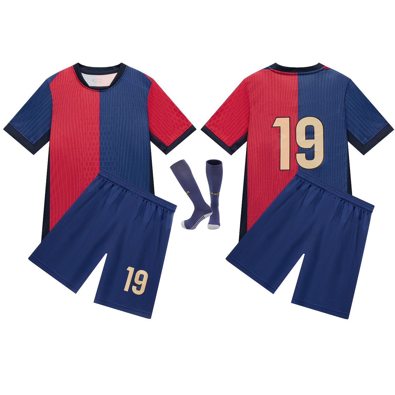 3pcs Sports Set, Kids Soccer Jersey Youth Boys and Girls Football Kit,  Children's Soccer Outfit: 1* Jersey, 1* Shorts, 1* Socks
