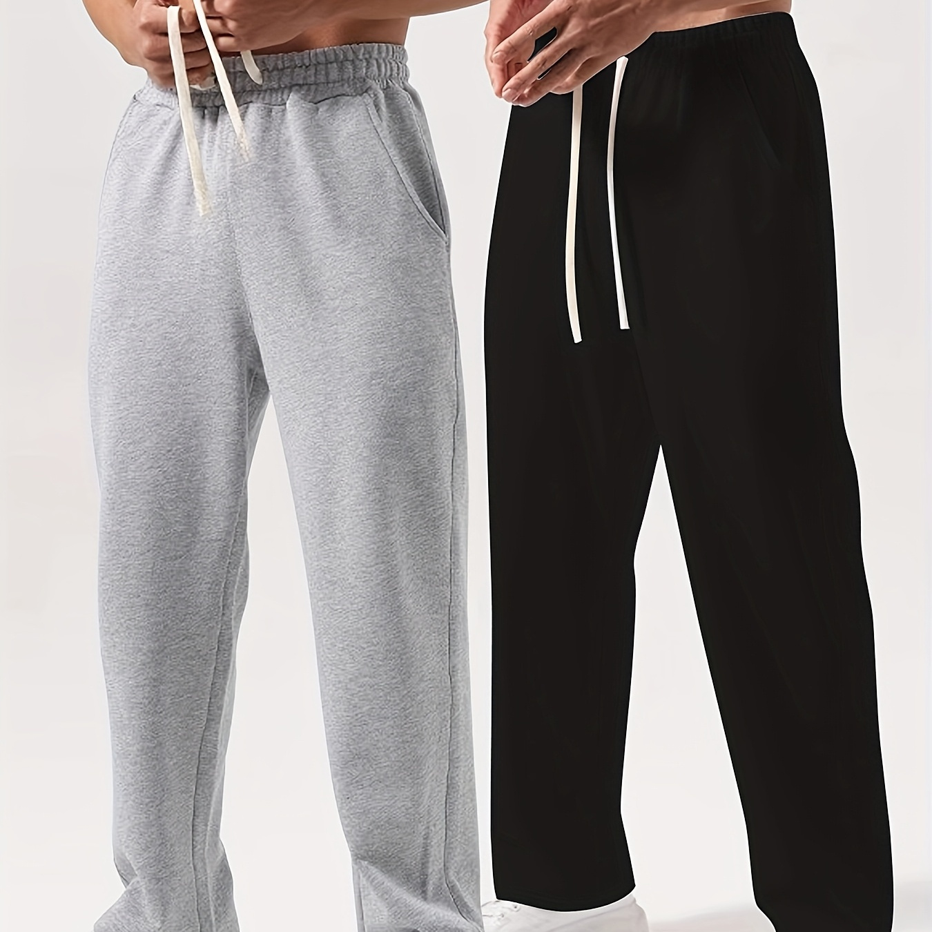 

Men' Color Tapered Joggers With Pockets - Casual Athletic Long Pants, Suitable For Running, Gym, And Outdoor Activities.