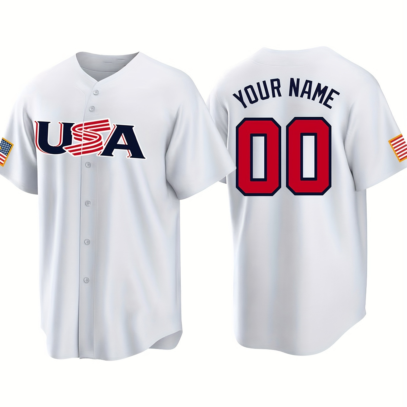 

Custom Name And Number, Men's Baseball Jersey, Leisure Sports Style, Personalized Name And Number, Athletic Team Uniform, As Gifts