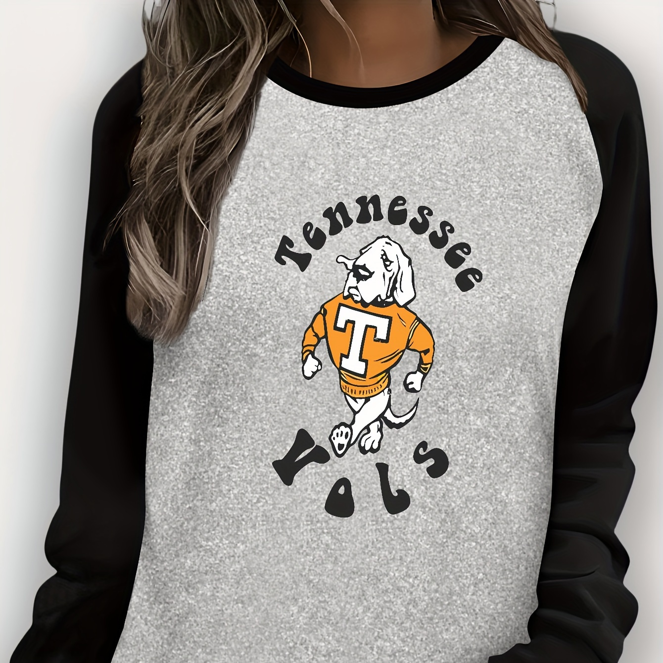 

1pc Women's Long Sleeve T- Graphic , Top, Polyester,