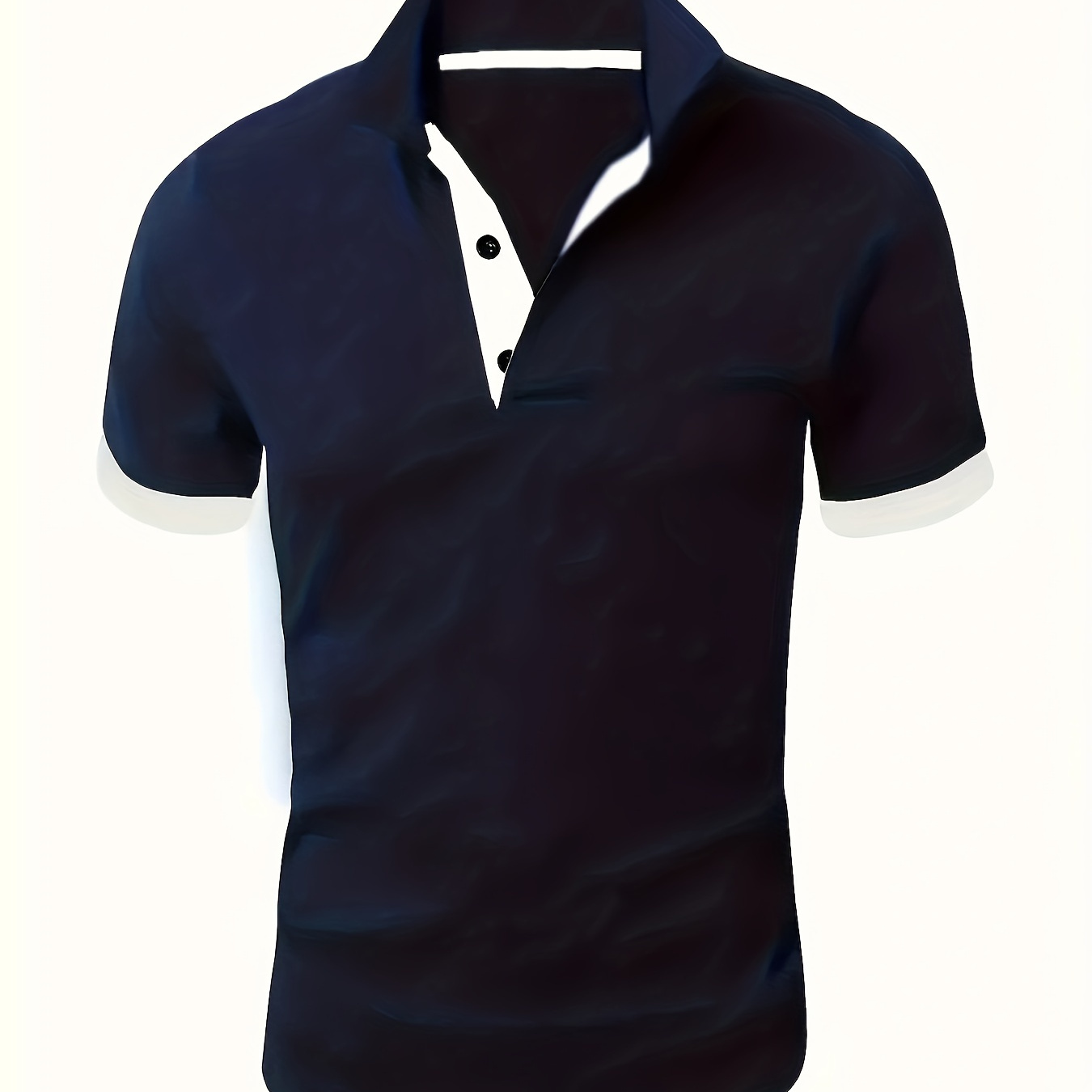 

Men's Contrast Color Short Sleeve Golf T-shirt, Summer Trend Business Tennis Tees For Males