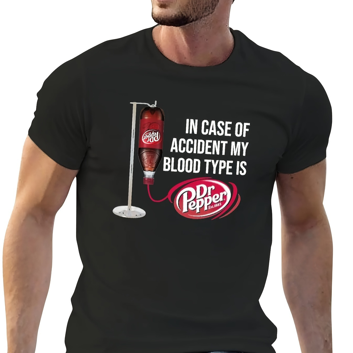 

Round Neck New Accident My Is-dr -pepperr Tshirt T-shirt Graphics Men Graphic New Heavyweight 220g