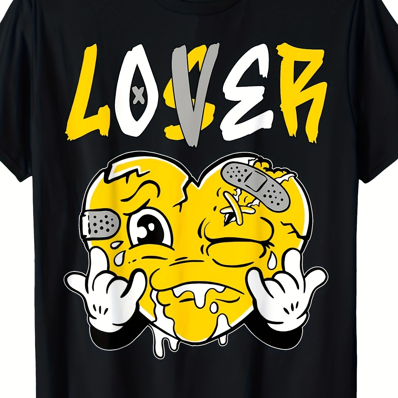 

Yellow Drip Heart Matching Outfit Men Women T-shirt 220g